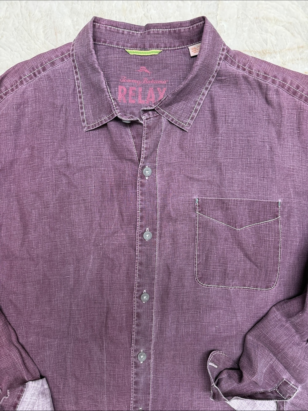 Tommy Bahama Men's Relaxed Purple Button-Down Shirt